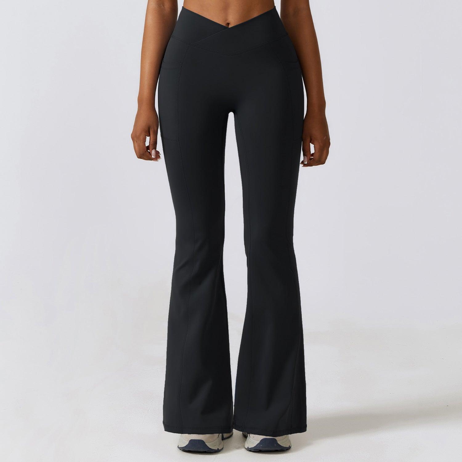 Wide Pants Hip Lifting Yoga Bell-bottom Pants Sports - Nioor