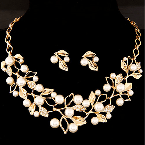 Europe And The United States Sell Hot Money Network Pearl Necklace Set Bridal Jewelry Set Wholesale 9093 - Nioor