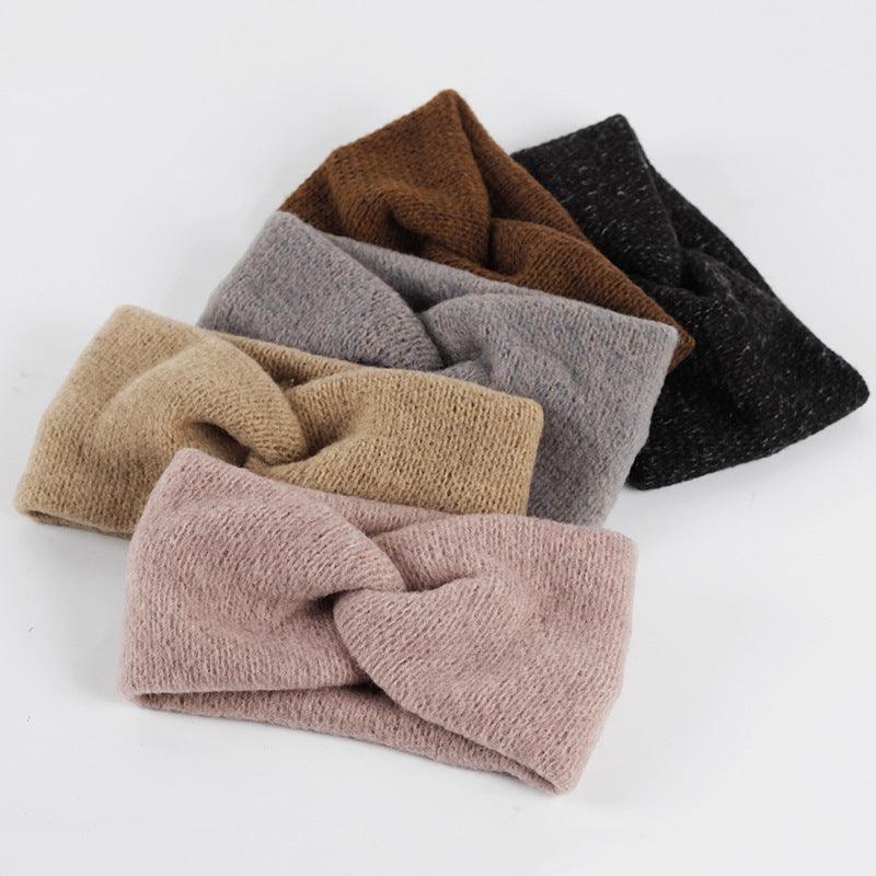 Autumn And Winter Wool French Cross Hairband - Nioor