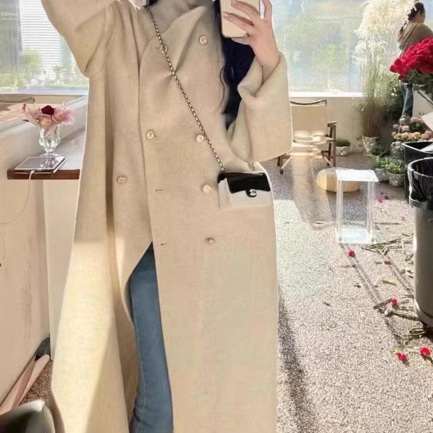 Women's Graceful And Fashionable Double-sided Wool Overcoat - Nioor