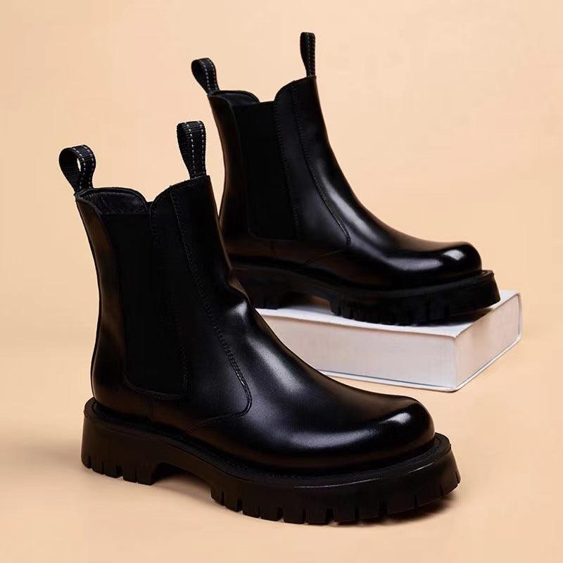 Winter Fleece-lined Dr Martens Boots Men's Korean Style - Nioor