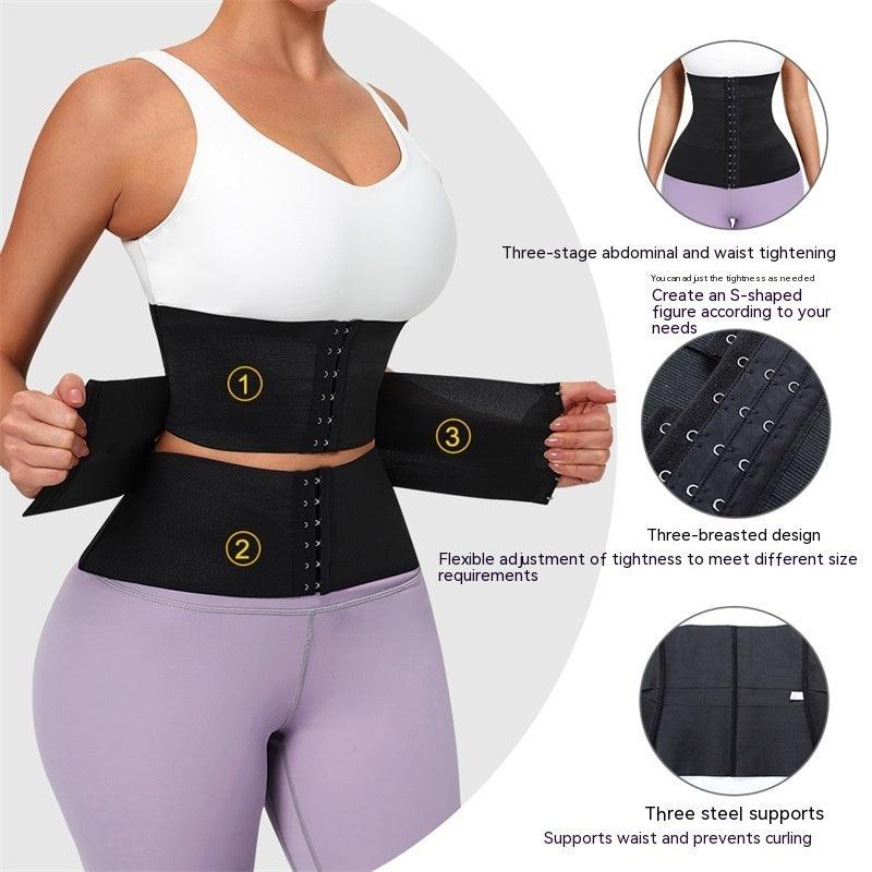 Body Sculpting Strap Breasted Belly Contracting Yoga Waistband - Nioor