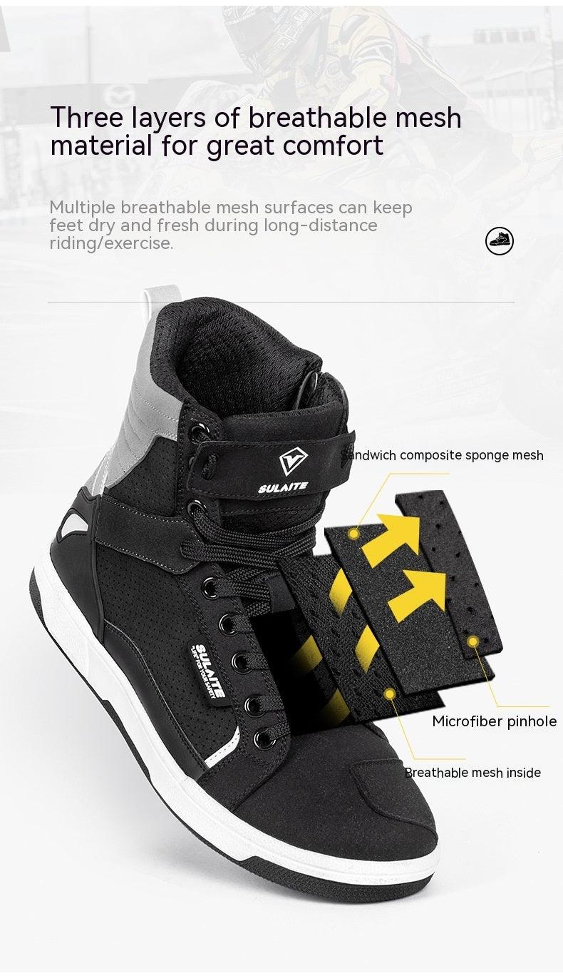 Motorcycle Boots Summer Breathable Drop-resistant Parkour Shoes - Nioor