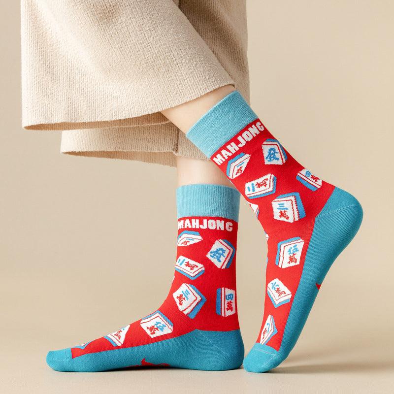 Cotton Socks Tiger Year Couple Female Long Socks - Nioor