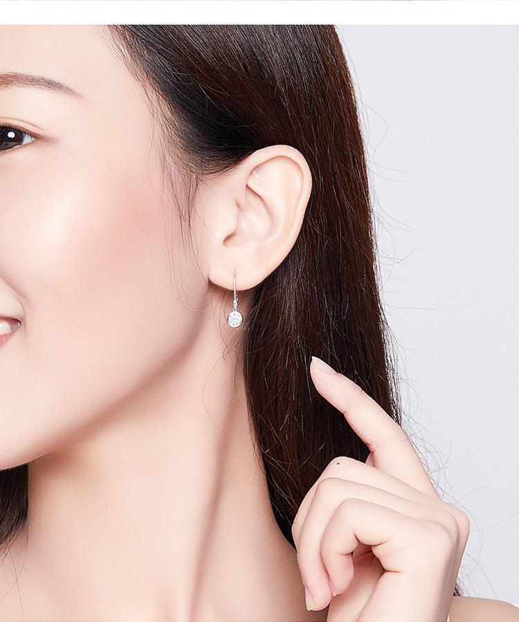 Women's Sterling Silver Zircon Earrings - Nioor