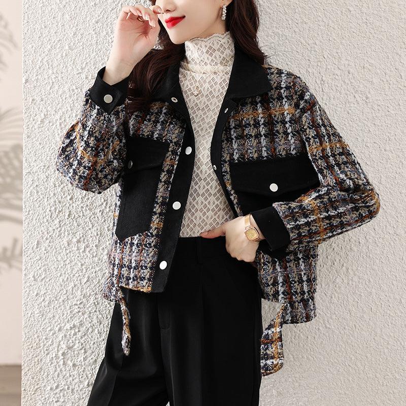 Simple Graceful Short Shipment Slimming Youthful-looking Coat - Nioor