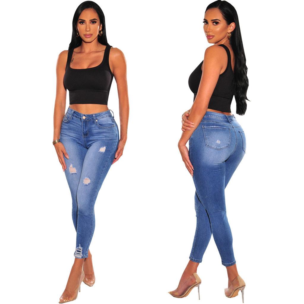 Women's Stretch Denim Skinny Pants - Nioor