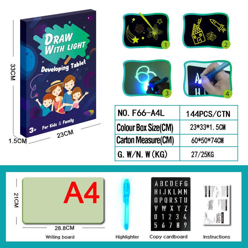 Educational Toy Drawing Pad 3D Magic 8 Light Effects Puzzle Board Sketchpad - Nioor