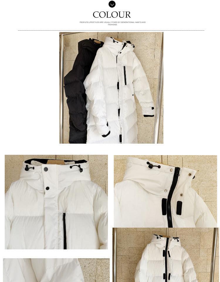 Korean-style Mid-length Over-the-knee Down Cotton-padded Coat - Nioor