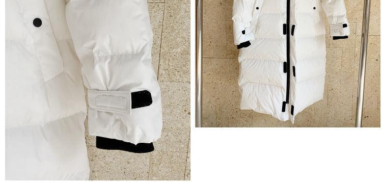 Korean-style Mid-length Over-the-knee Down Cotton-padded Coat - Nioor