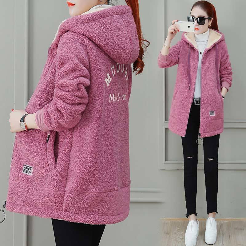 Autumn Winter Coat Cardigan Winter Faux Lamb Fur Coat - Nioor