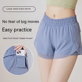 Mesh Peach Quick-drying Sports And Fitness Shorts - Nioor