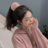 Autumn And Winter Girl Versatile Imitation Rabbit Fur Plush Head Rope Headdress - Nioor