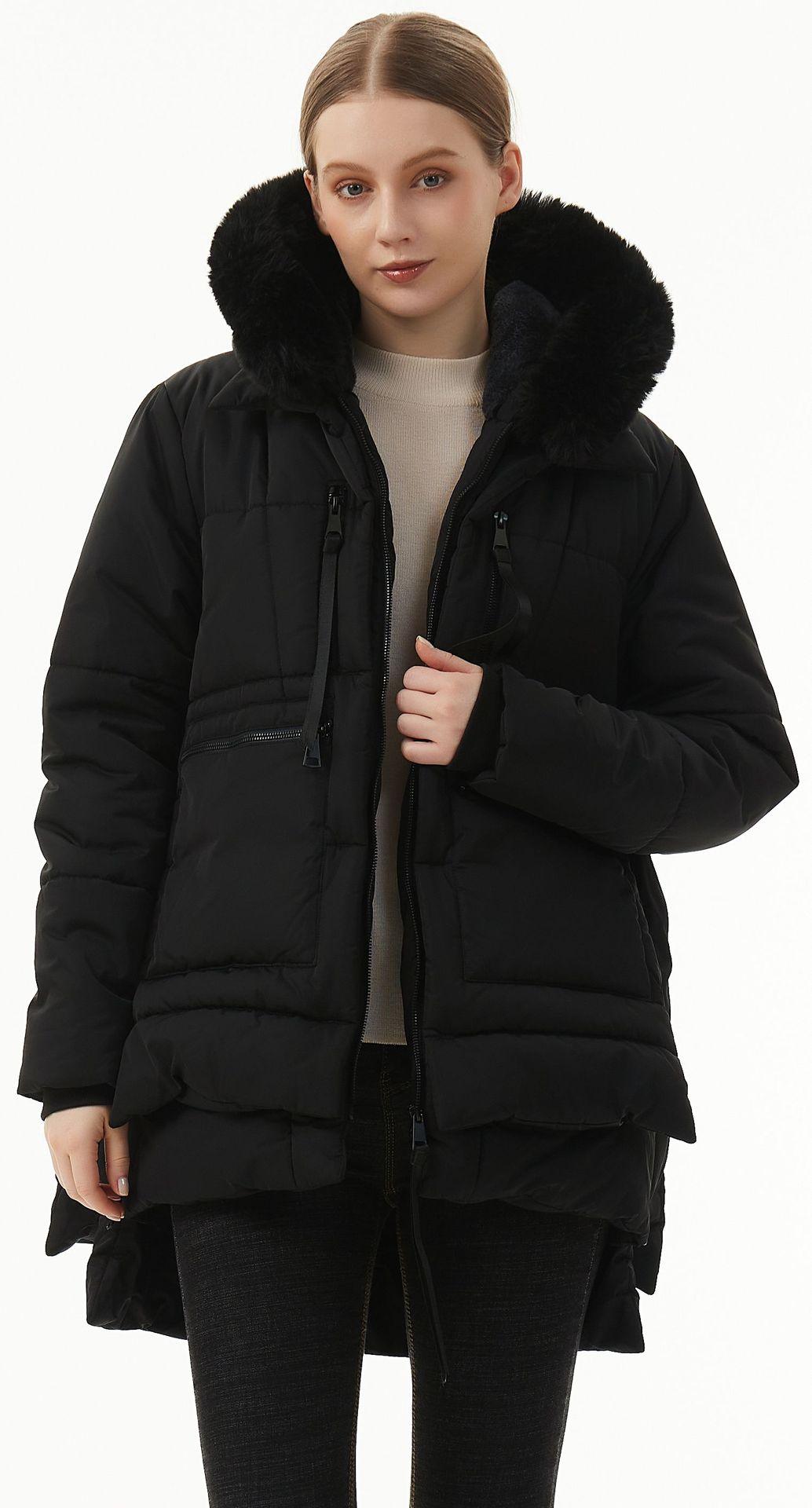 Women's Casual Hooded Middle Long Cotton-padded Coat - Nioor