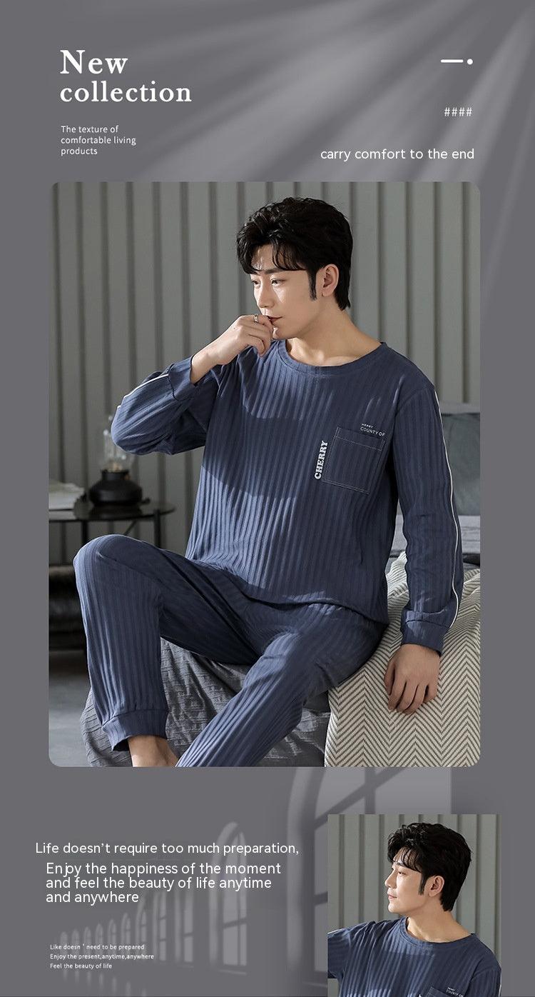 Spring And Autumn New Loose Plus Size Men's Home Wear Can Be Worn Outside - Nioor