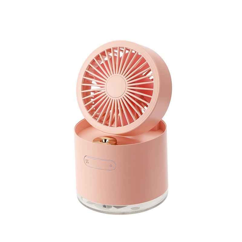 Spray mini fan mini portable mute desktop cooling water mist humidifier small rechargeable big wind - Nioor