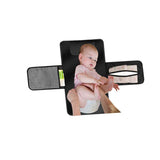 Baby Portable Foldable Washable Compact Travel Nappy Diaper Changing Mat Waterproof Baby Floor Mat Change Play Mat & Storage Bag - Nioor