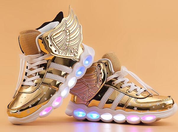 Rechargeable wings glitter sneakers - Nioor