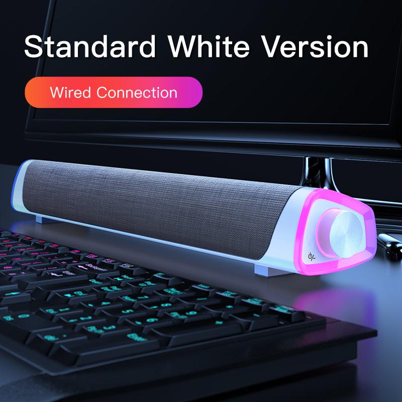 Compatible with Apple, 4D Computer Speaker Bar Stereo Sound subwoofer Bluetooth Speaker For Macbook Laptop Notebook PC Music Player Wired Loudspeaker - Nioor