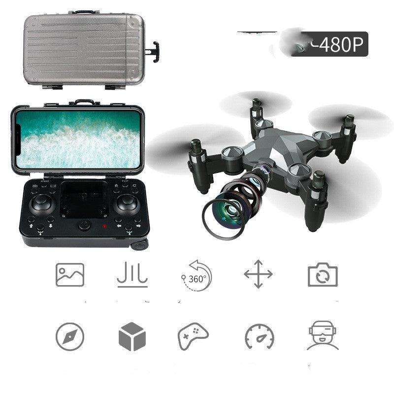 New Luggage Box Storage Box Folding Mini UAV Aerial Photography Remote Control Four Axis Children's Toys Drone - Nioor