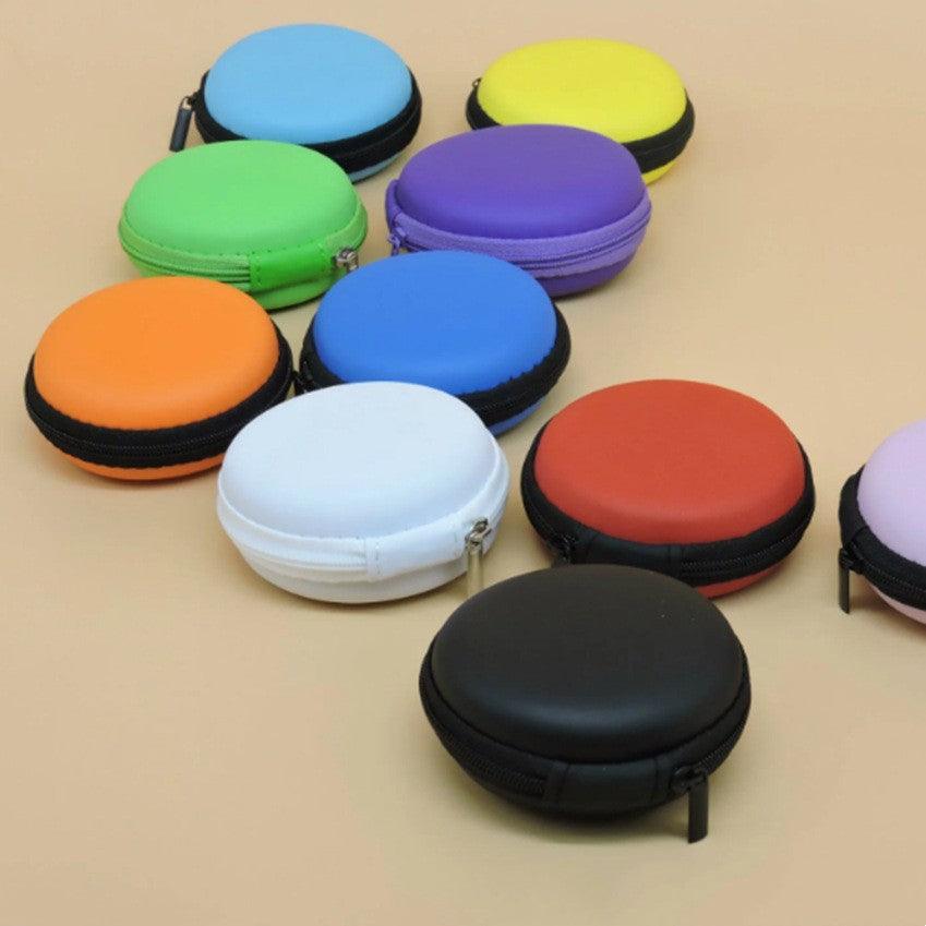 Convenient And Fashionable PU Earphone Zipper Storage Box - Nioor