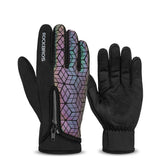 Men's Fashionable Warm Fleece Touch Screen Riding Gloves - Nioor