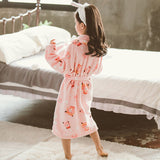 Children's Nightgown Thickened Flannel Girls Pajamas Baby Shan Home Service