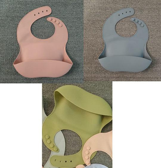 Soft Waterproof Silicone Baby Bib with Food Catcher, Baby Silicone Bib - Nioor