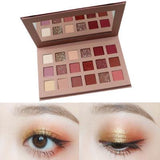 18 color eyeshadow pearl matte earth color makeup new eye shadow tray - Nioor