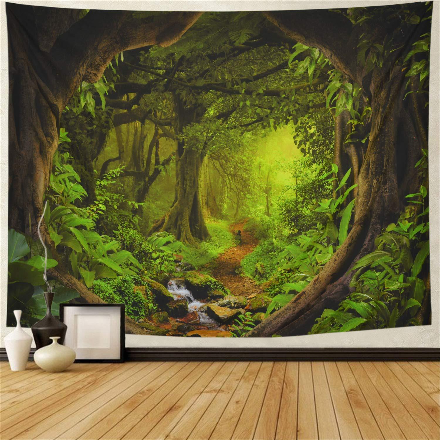 Big Tapestry Beautiful Natural Forest Large Wall Hanging Hippie Wall Hanging Bohemian Wall Tapestries Mandala Wall Art Decor - Nioor