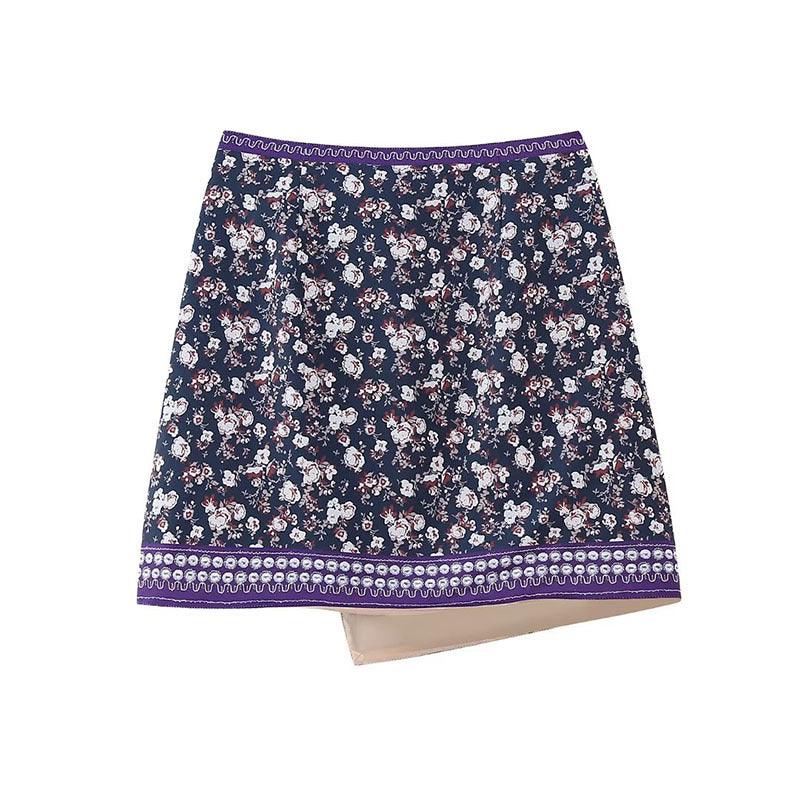 Women's High Waist Skirt With Lens Inlay - Nioor