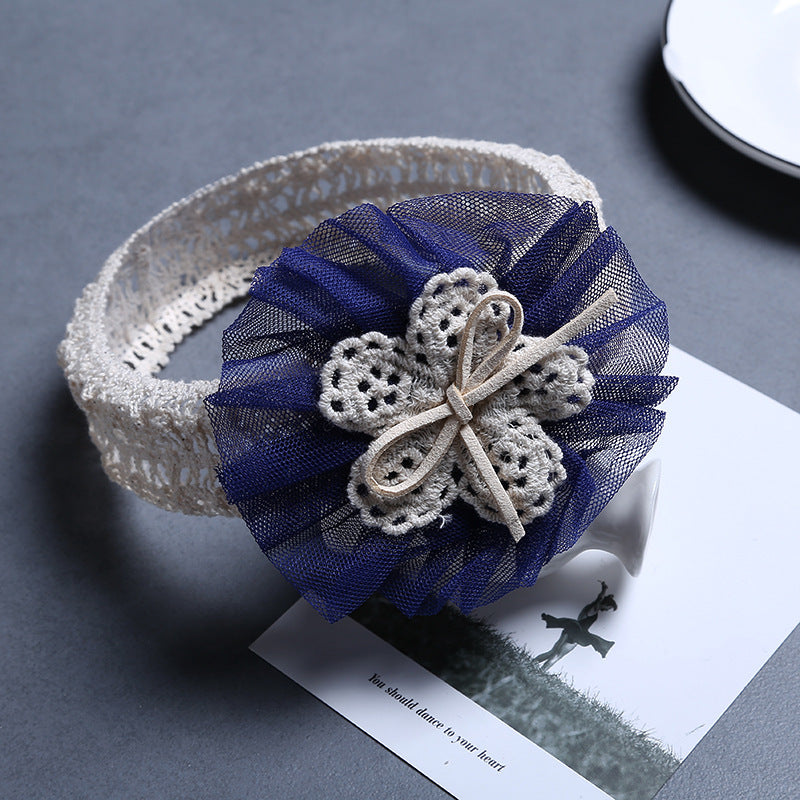 Children's lace flower headband