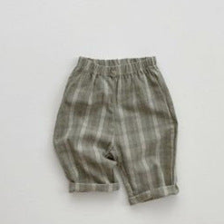 Ins Korean Babies' Trousers Plaid Pants