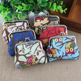 Korean lovely small zero purse lady canvas owl cartoon children coin bag Yiwu small purse wholesale - Nioor