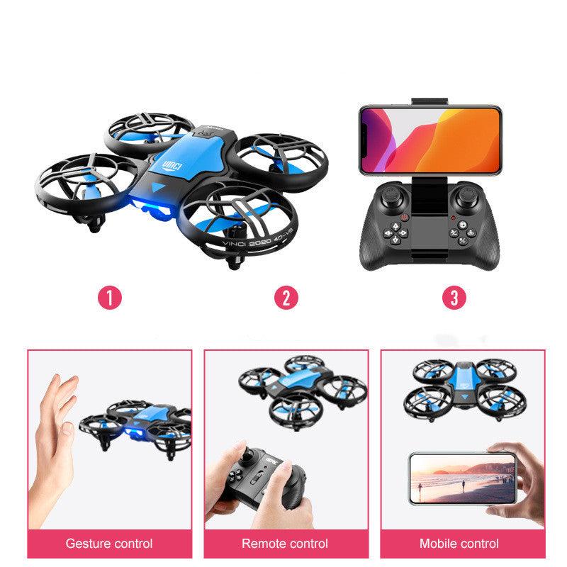 V8 2.4G 4CH Mini RC Drone Gesture Sensing WIFI FPV Altitude Hold Quadcopter RC Drone Toy With High Definition Camera - Nioor