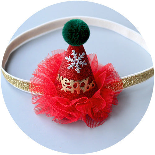 Christmas hat baby head ornament