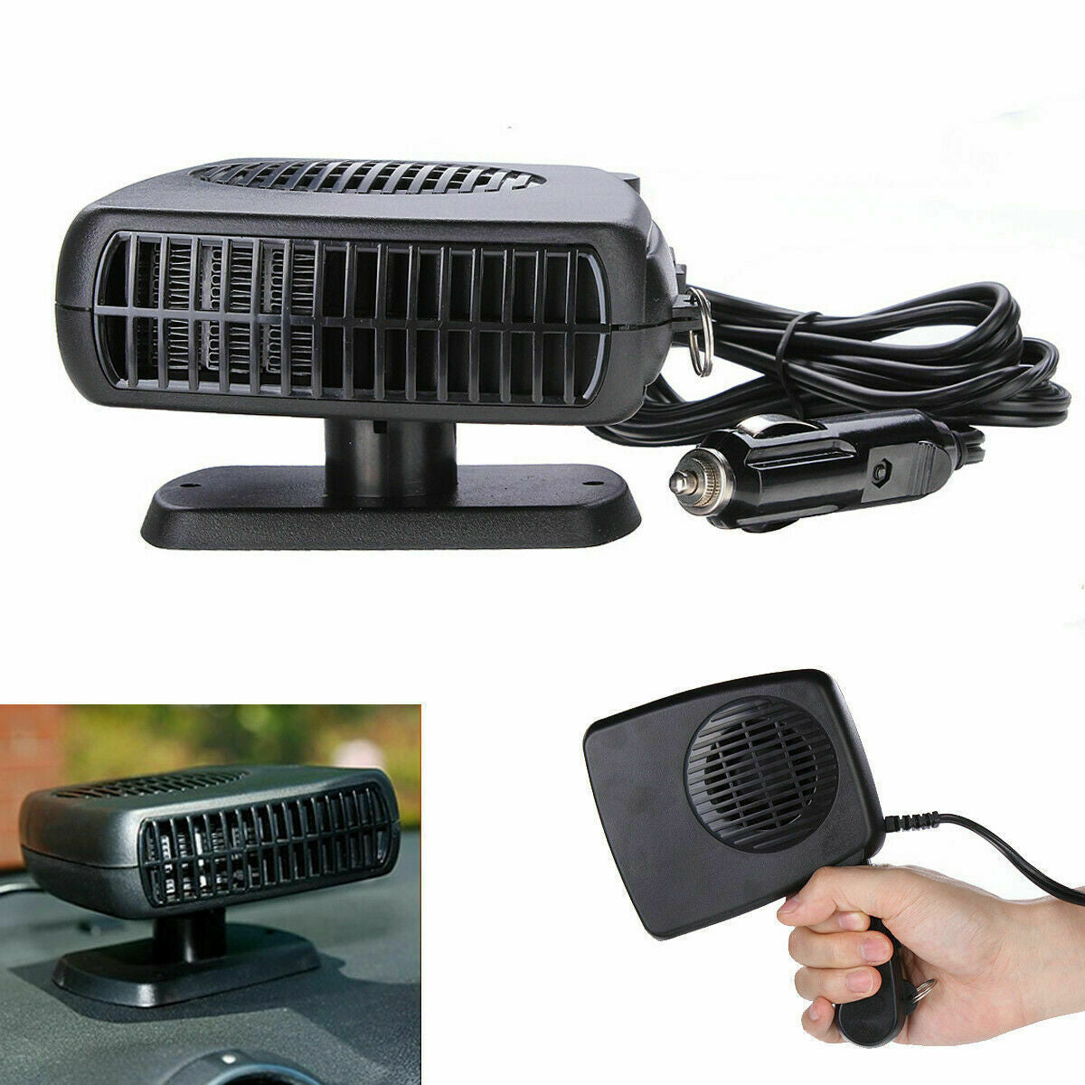 Portable Auto Car Heater Fan Air Cooler Windscreen Demister Defroster Heating Fan