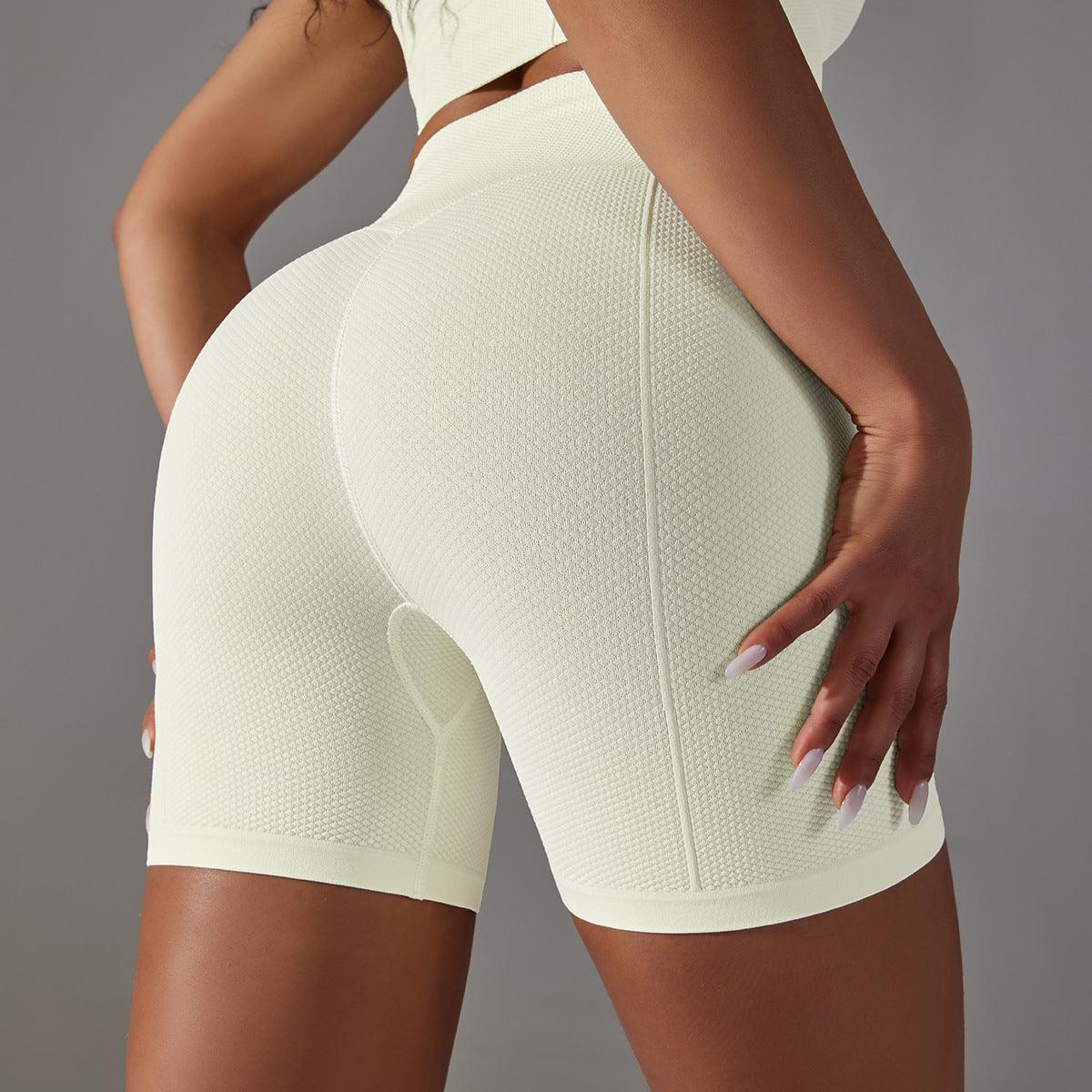 Seamless Yoga Shorts Peach Belly Contracting And Hip Lifting - Nioor