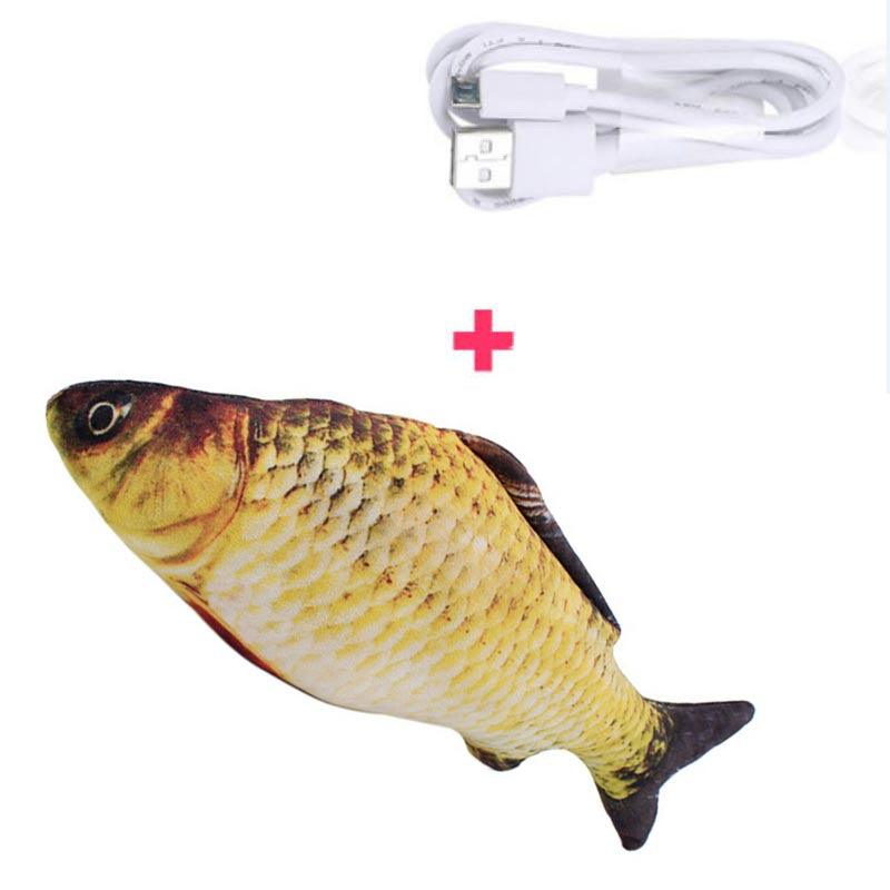 Electric Funny Cat Simulation Fish Beating Usb Jumping Cat Toy - Nioor