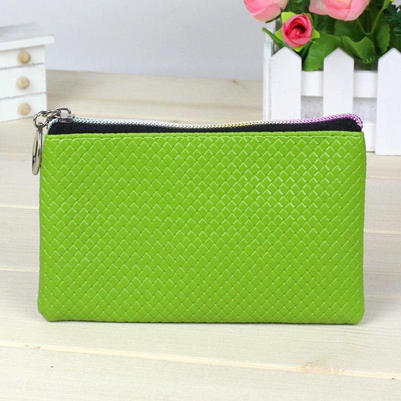 Women's Creative Zero Purse 10 Yuan Store Pu Zipper Pocket Pocket Candy Color Mini Coin Bag Handbag - Nioor