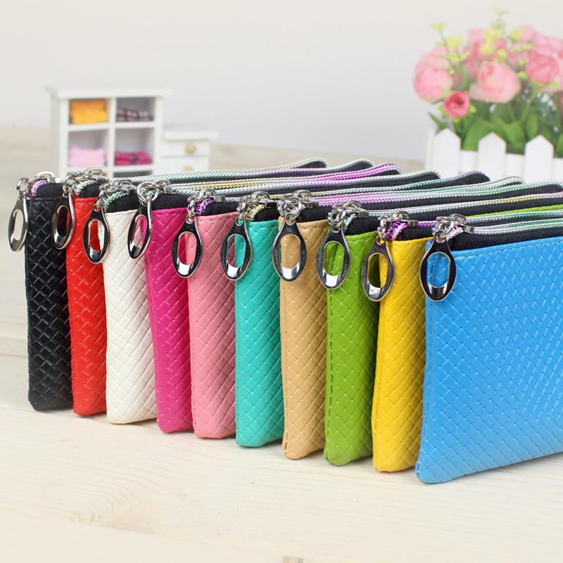 Women's Creative Zero Purse 10 Yuan Store Pu Zipper Pocket Pocket Candy Color Mini Coin Bag Handbag - Nioor