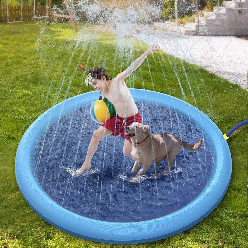 Non-Slip Splash Pad For Kids And Pet Dog Pool Summer Outdoor Water Toys Fun Backyard Fountain Play Mat - Nioor