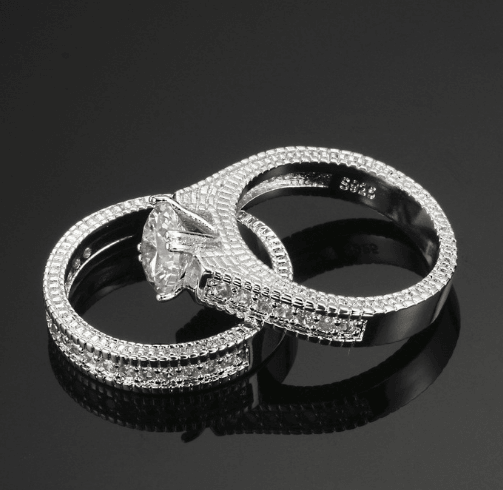 Hot European and American engagement rings diamond sets ring jewelry - Nioor