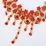 In the new factory direct Bride Wedding Dress Wedding Necklace red suit jewelry accessories spot - Nioor