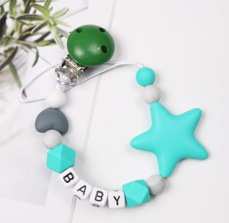 Baby Pacifier Chain Five Pointed Star Gum Anti Dropping Chain - Nioor