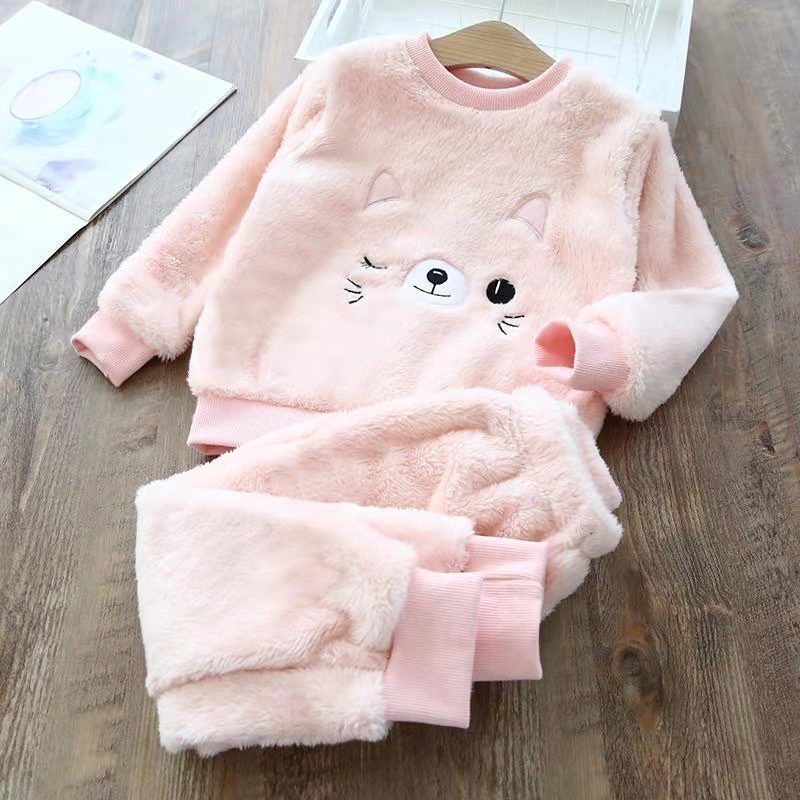 Children's Plush Thick Coral Fleece Home Clothes