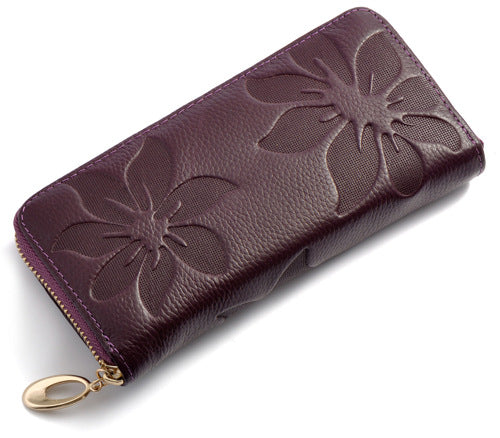 Top Layer Cowhide Women's Wallet Long Wallet