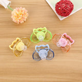 Love baby baby baby new baby pacifier anti automatically closed round head flat hair randomly issued - Nioor