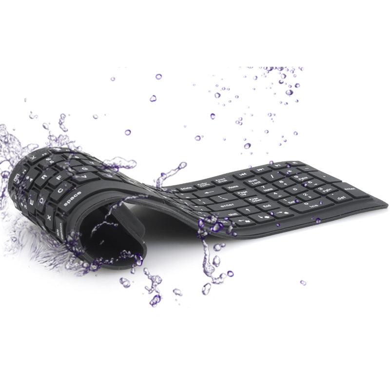 Bluetooth folding silicone keyboard Foldable silicone Bluetooth keyboard waterproof wireless Bluetooth silicone keyboard - Nioor