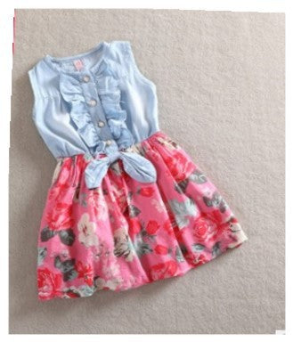 Casual baby dot mesh Princess Flower Dress